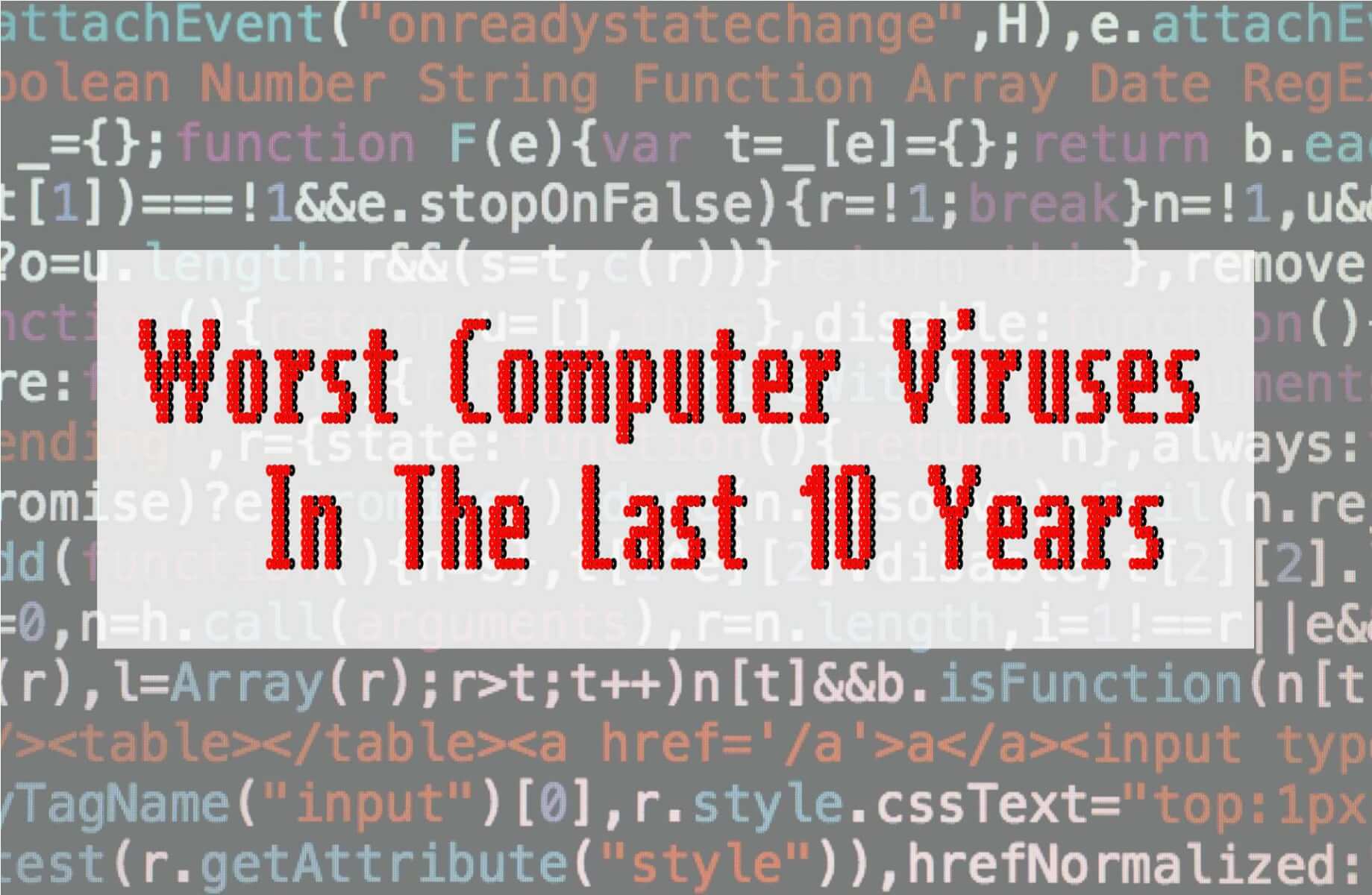 Computer viruses are programs