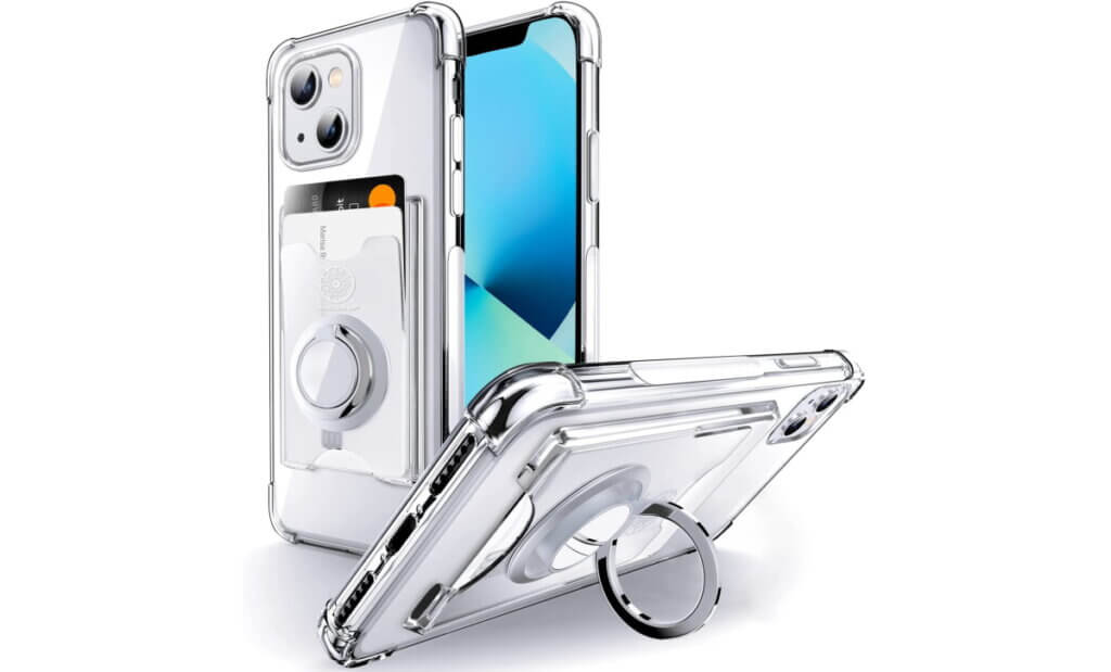shields up clear iphone card holder case