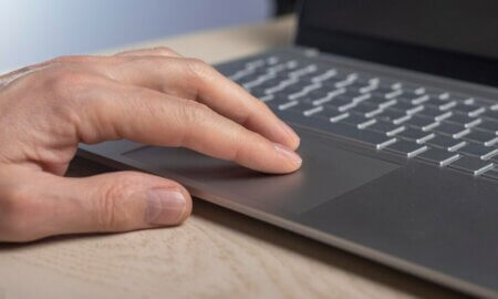 fingers on a touchpad