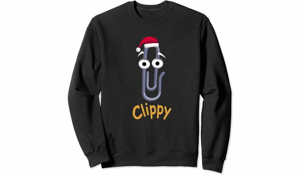 clippy word sweatshirt