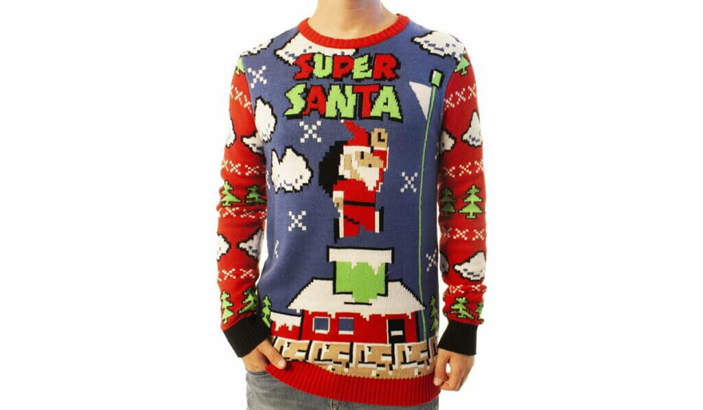 mario christmas sweater ugly sweater