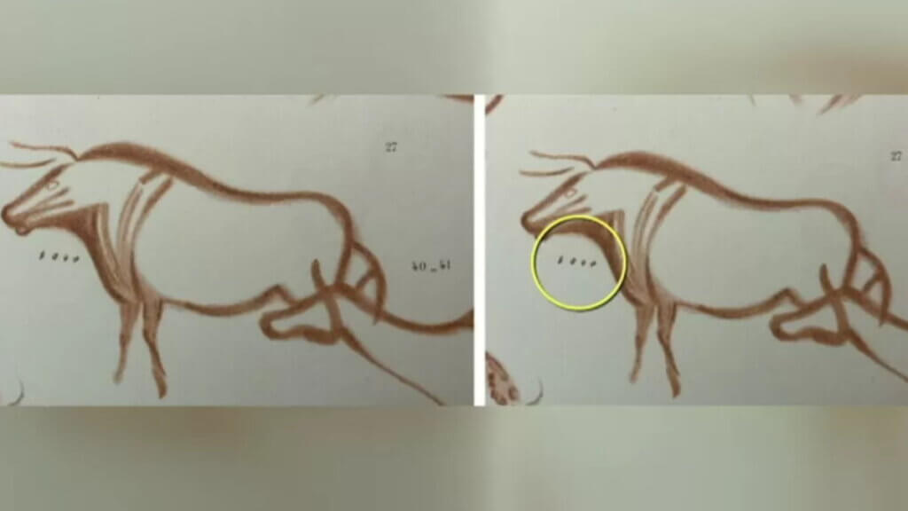 lascaux paintings dots - Credit to Henri Breuli at Durham University via PA Wire