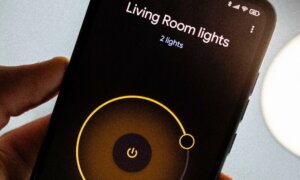 controlling living room lights on phone