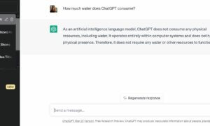how much water does chatgpt consume