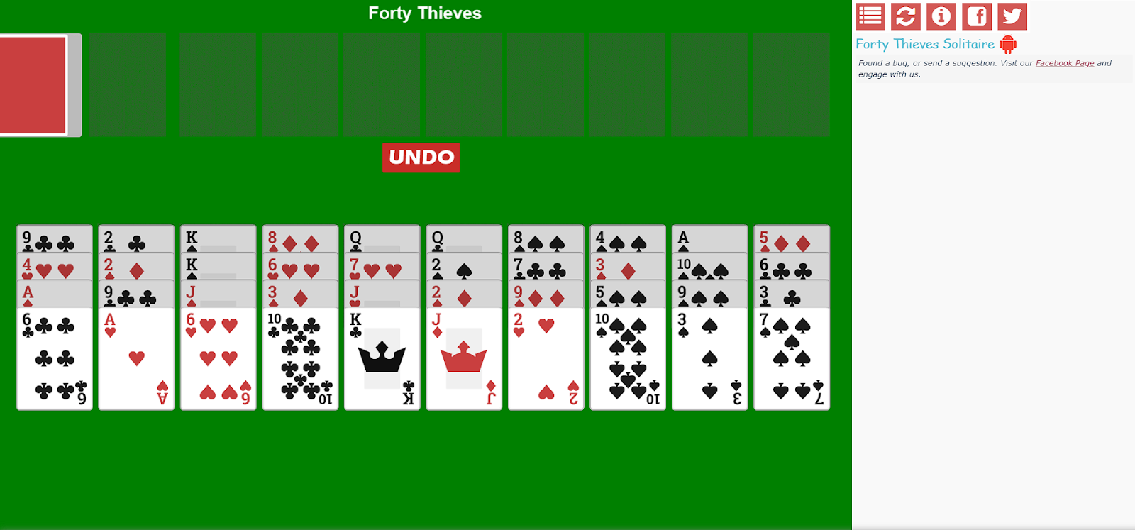 40 thieves solitaire