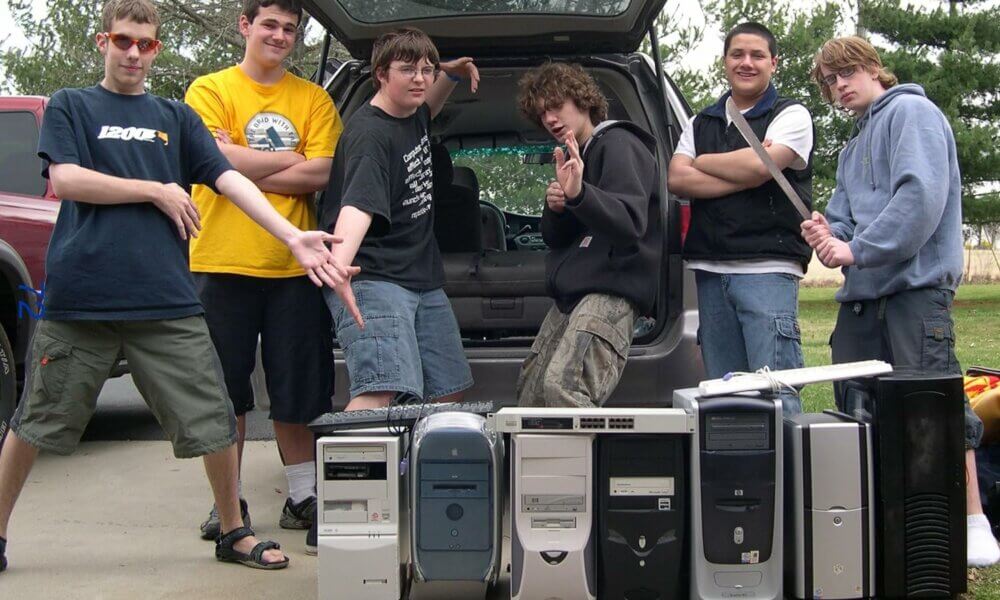 photo of gamers from merrit k's lan party book