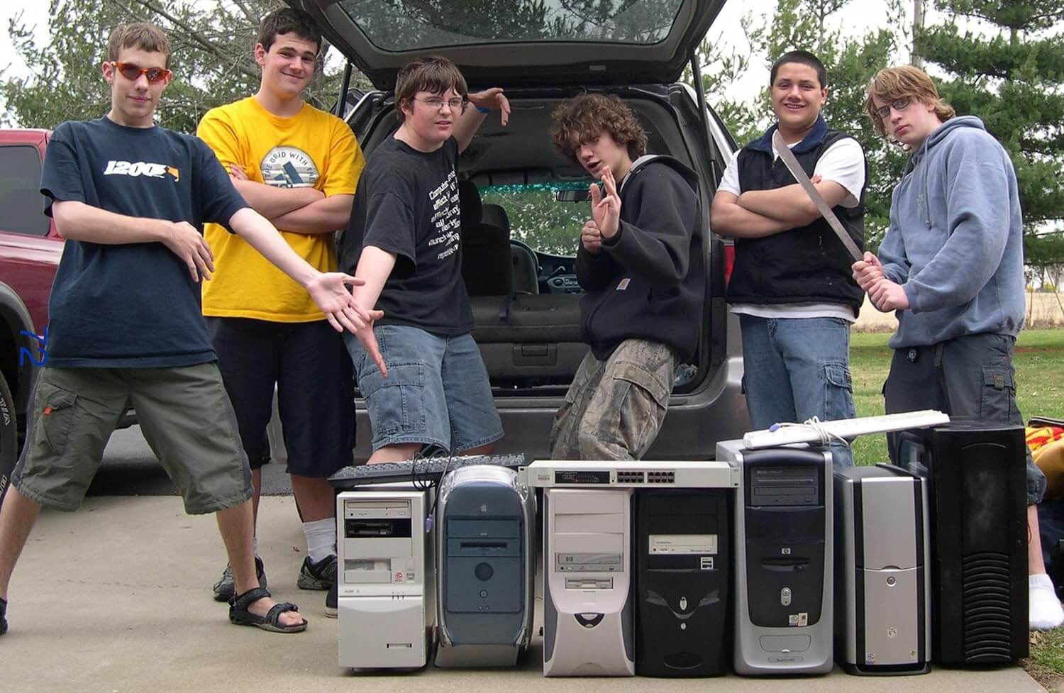 photo of gamers from merrit k's lan party book